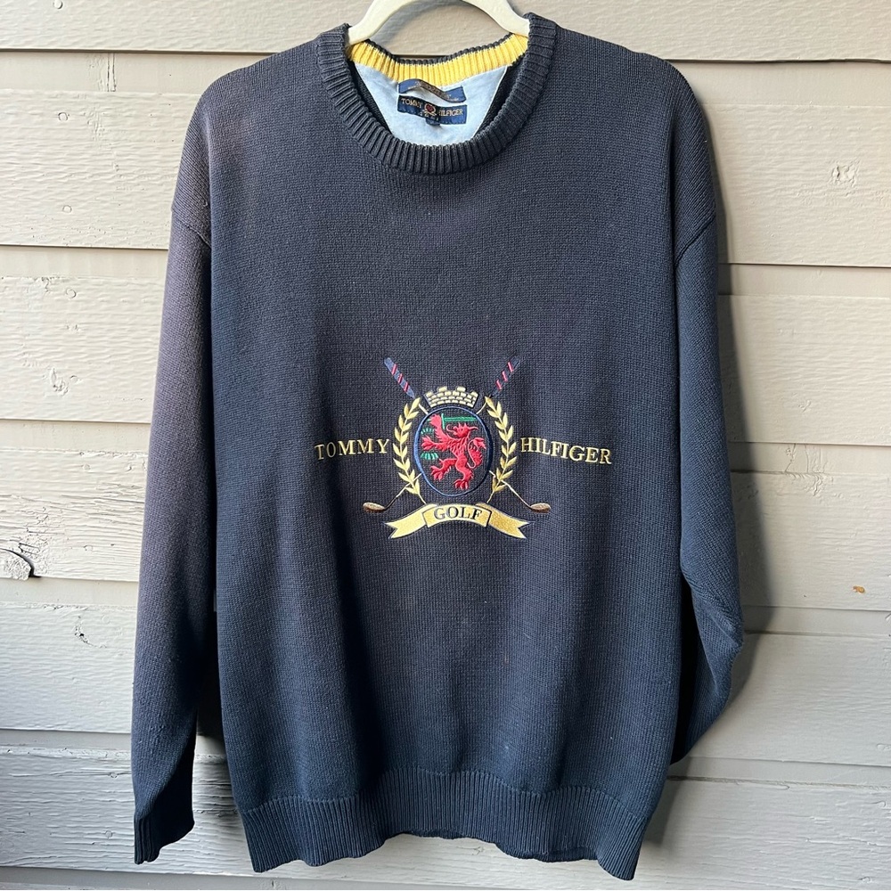 Rare Tommy Hilfiger Golf Sweater Sz L mens